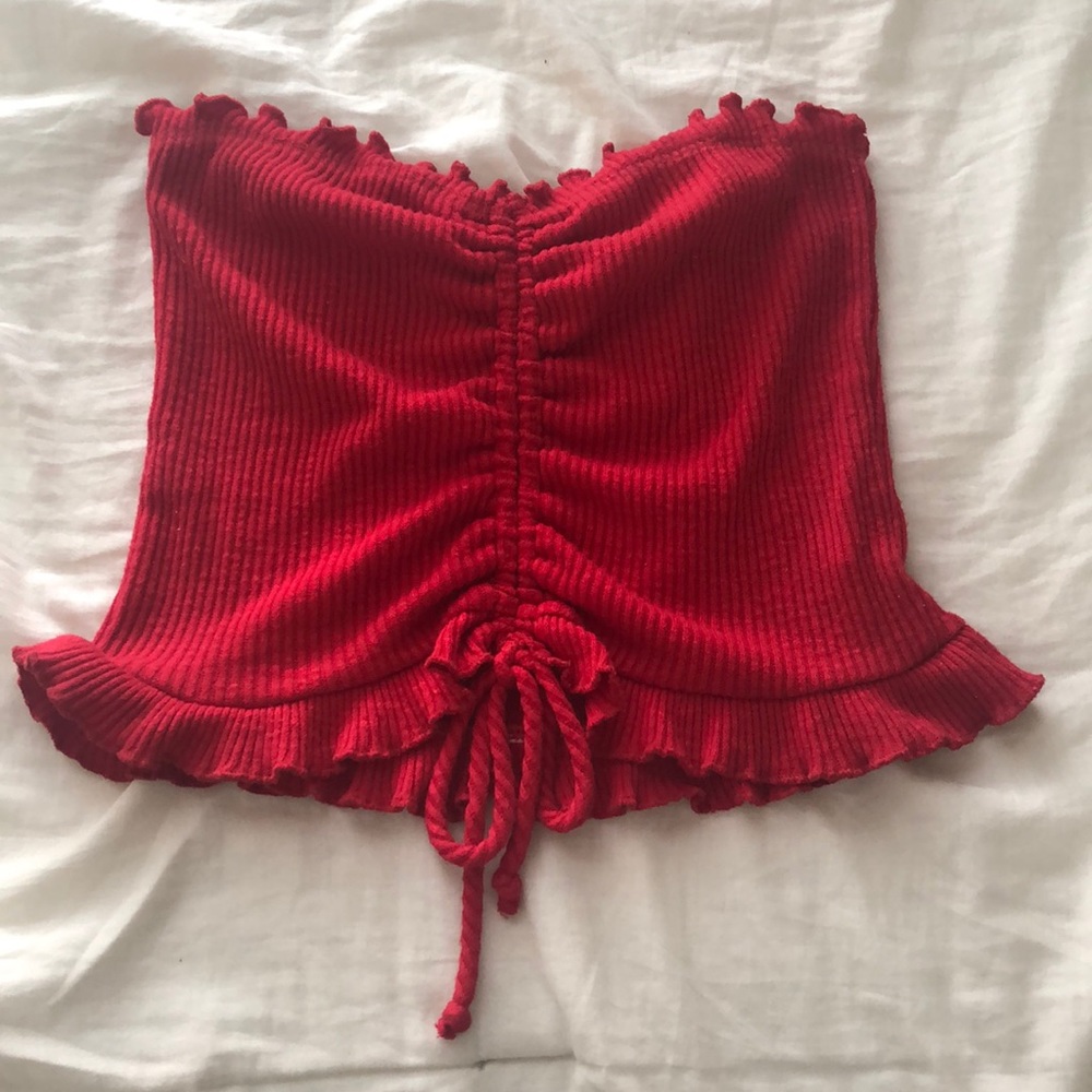Red tube top